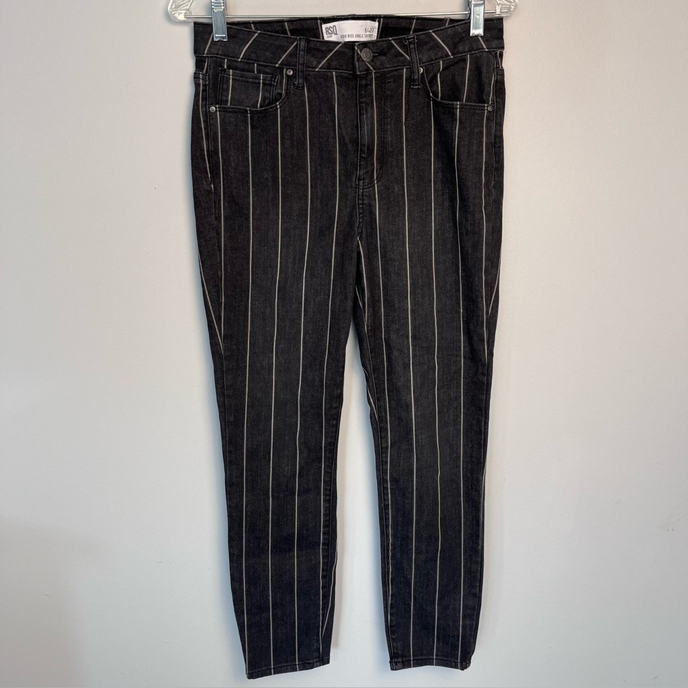 High-Rise Black Pinstripe Women’s Jeans